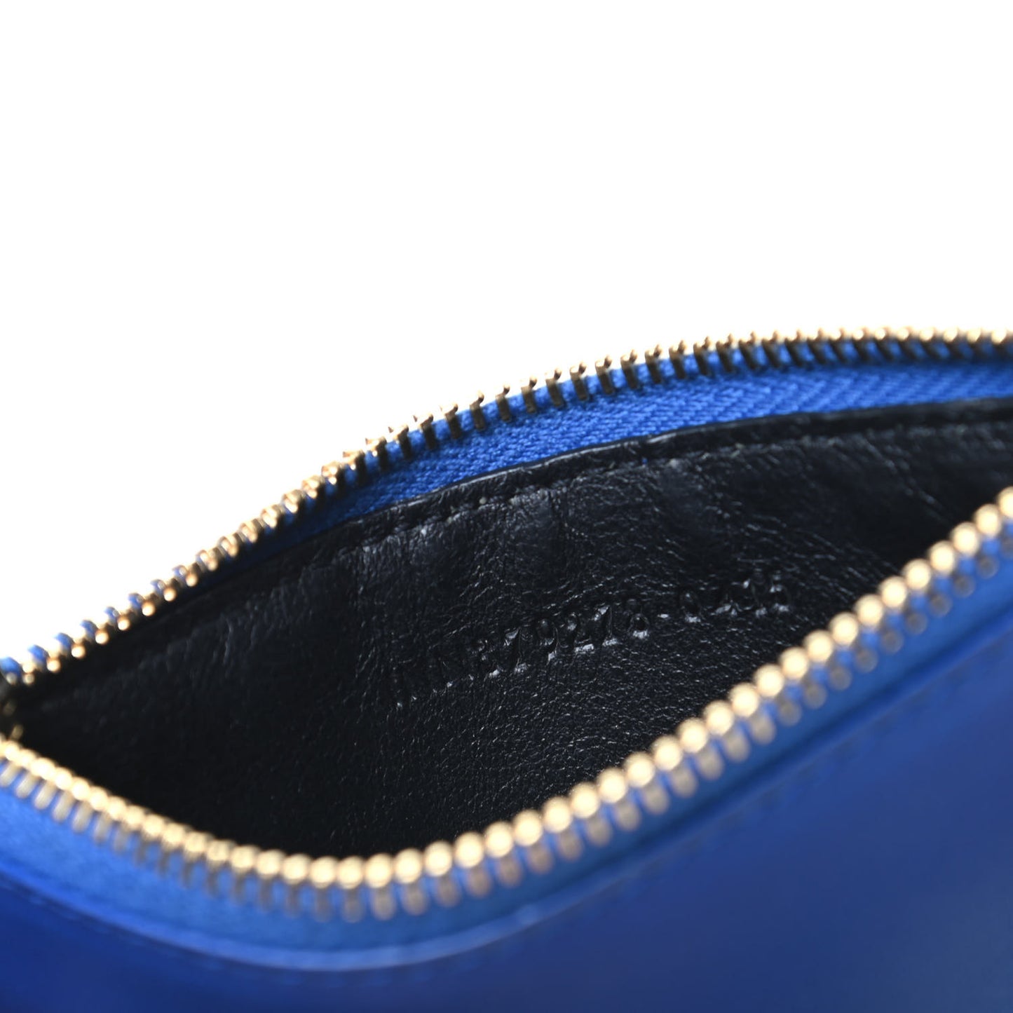 Smooth Calfskin 5 Fragments Zip Pouch Card Holder Ultramarine