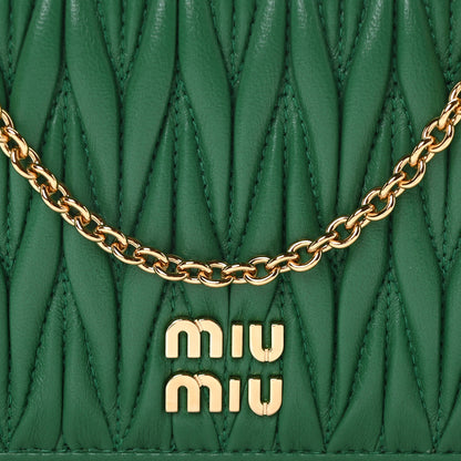 Miu Miu Nappa Matelasse Smartphone Holder With Chain Mango 8 of 10