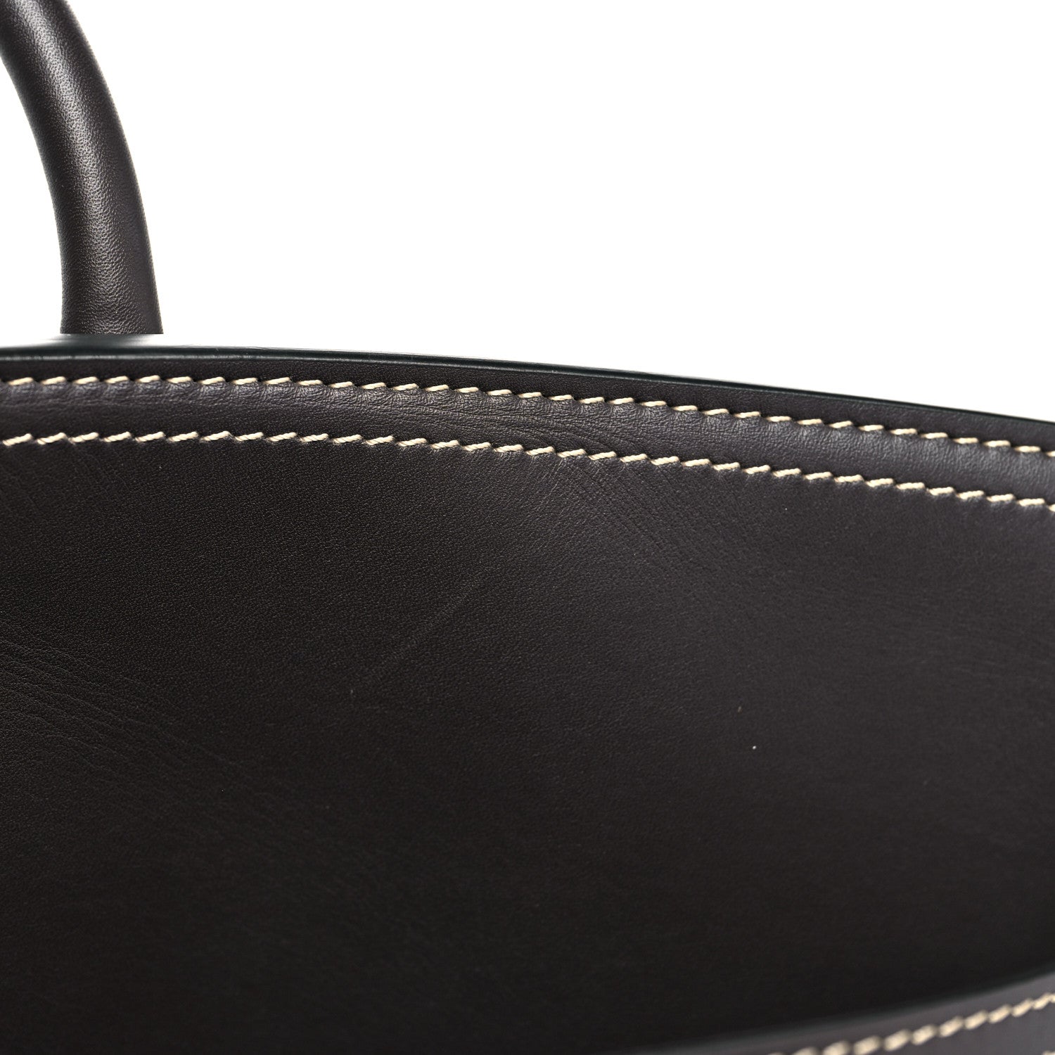 Burberry Calfskin Medium Society Top Handle Tote Dark Brown 11 of 12