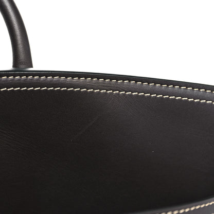 Burberry Calfskin Medium Society Top Handle Tote Dark Brown 11 of 12