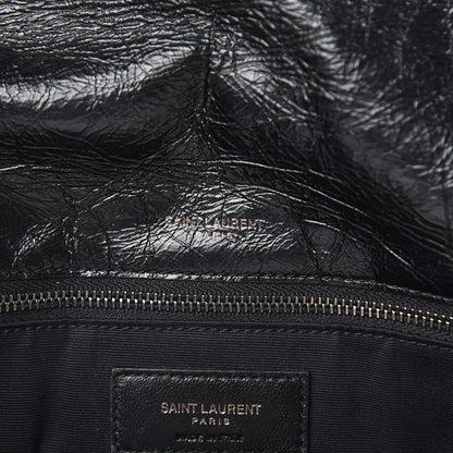 Saint Laurent Crinkled Calfskin Matelasse Monogram Large Niki Chain Satchel Black 7 of 13