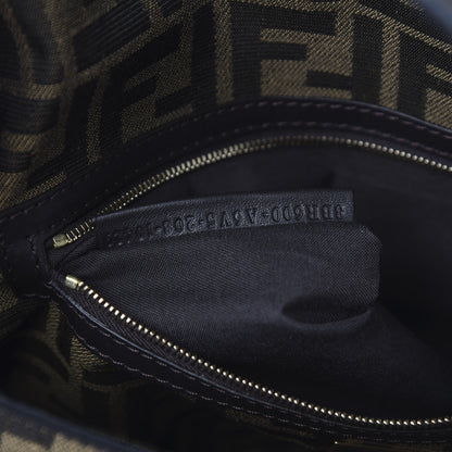 Fendi Fabric Jacquard FF 1974 Medium Baguette Tobacco Moro Black 8 of 11