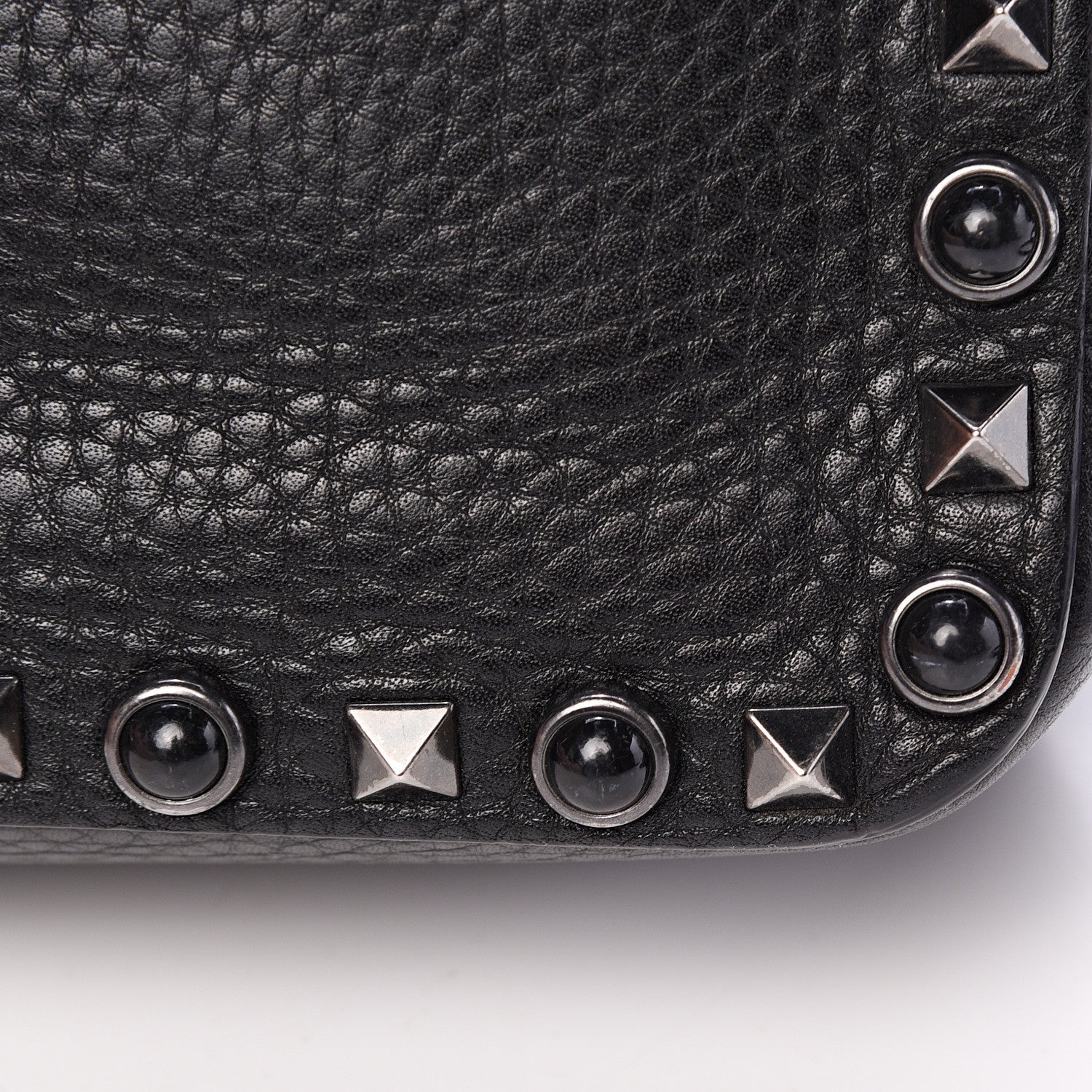 Valentino Garavani Grained Calfskin Onyx Rockstud Rolling Camera Crossbody Bag Black 11 of 11