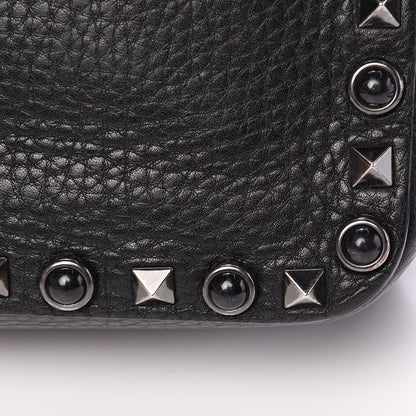 Valentino Garavani Grained Calfskin Onyx Rockstud Rolling Camera Crossbody Bag Black 11 of 11