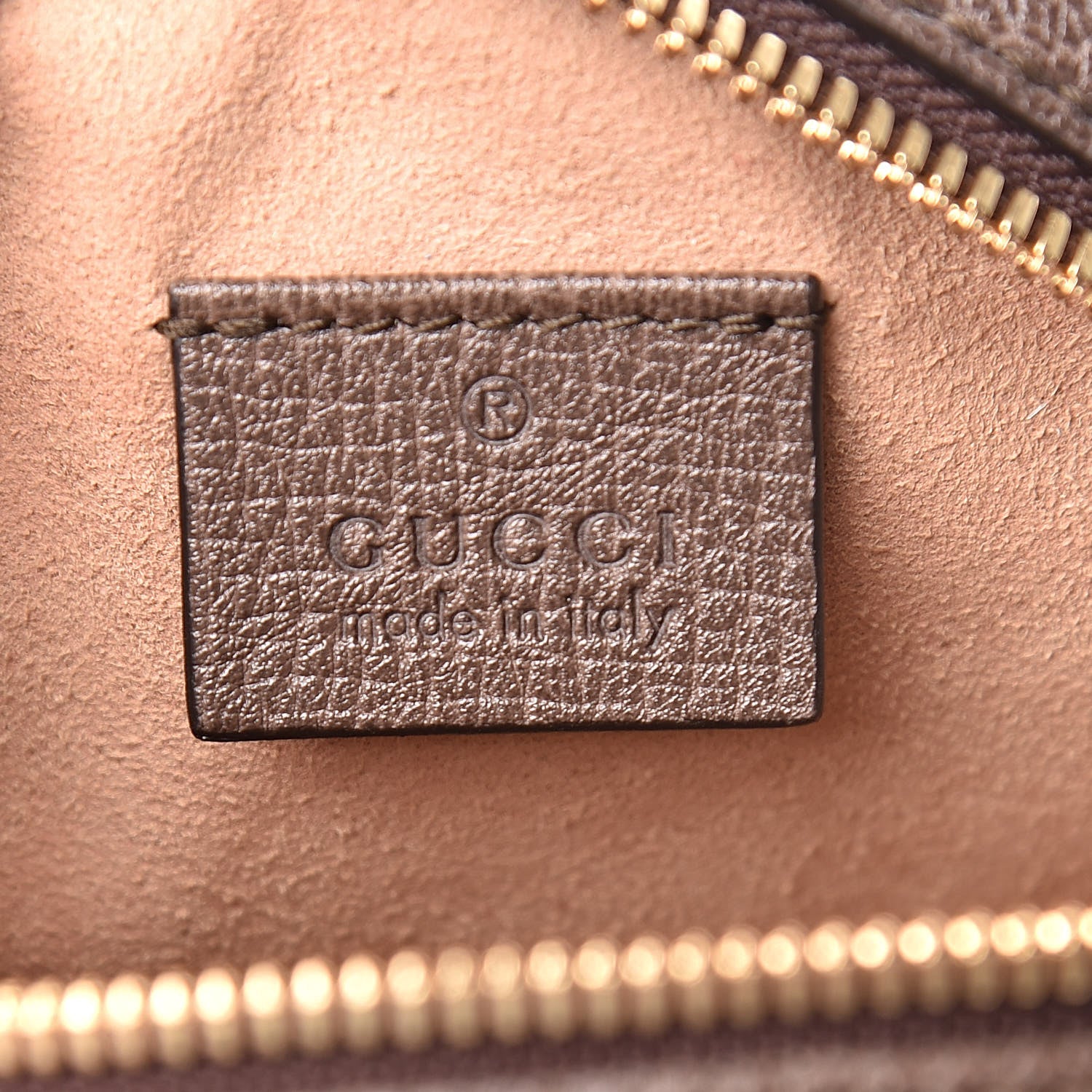Gucci GG Supreme Monogram Web Mini Ophidia Round Shoulder Bag Brown 6 of 11