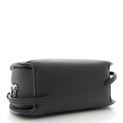 Loro Piana Grained Calfskin Sesia Crossbody Black 4 of 9