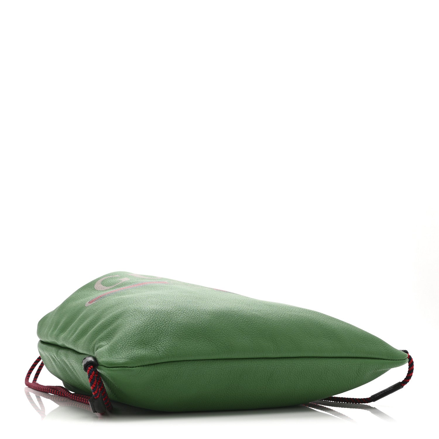 Gucci Calfskin Logo Drawstring Backpack Green 4 of 12