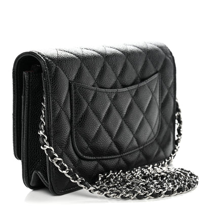 Chanel Caviar Quilted Wallet on Chain WOC Black 3 of 12