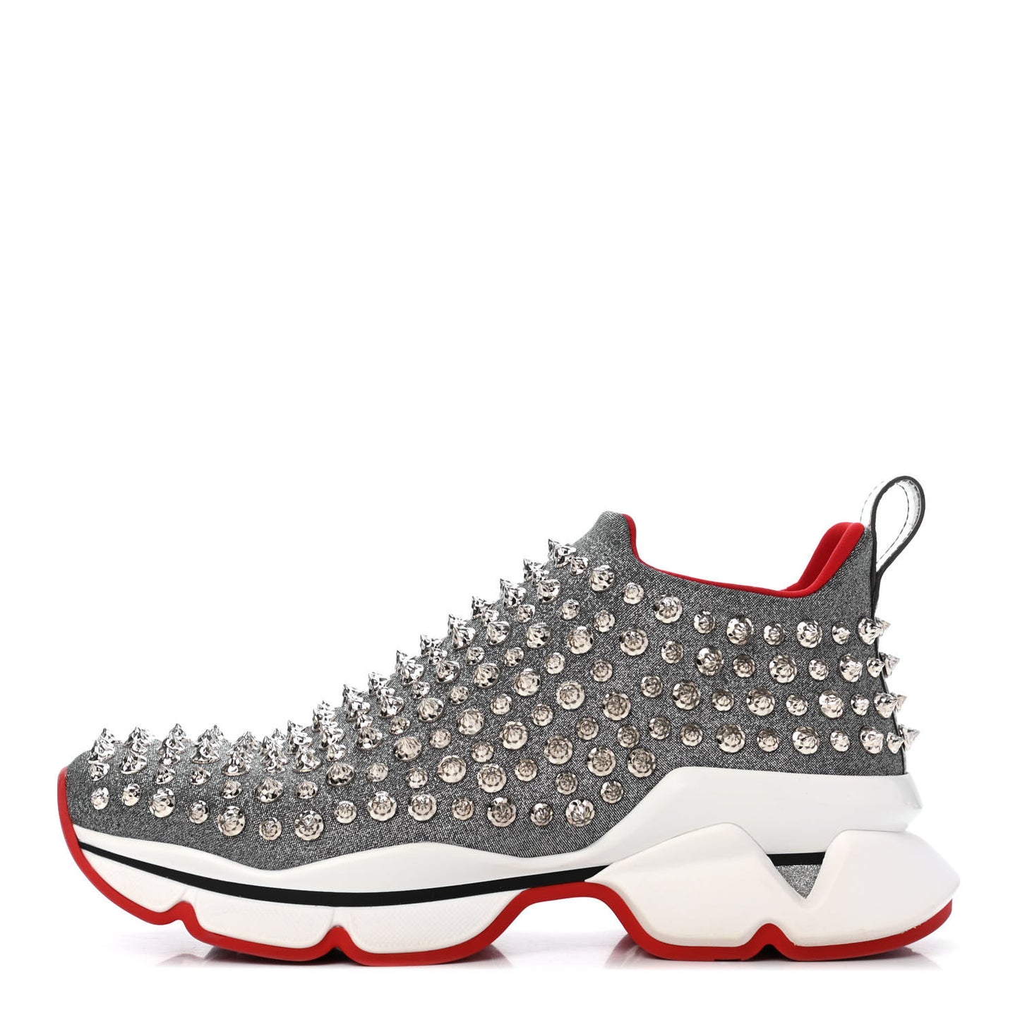 Neo Lame Spike Sock Donna Flat Sneakers 39 Silver