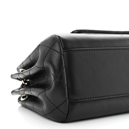 Chanel Lambskin Quilted CC Small Accordion Shopping Bag Black 10 of 12