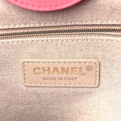 Chanel Calfskin Medium Deauville Tote Coral Pink 7 of 11