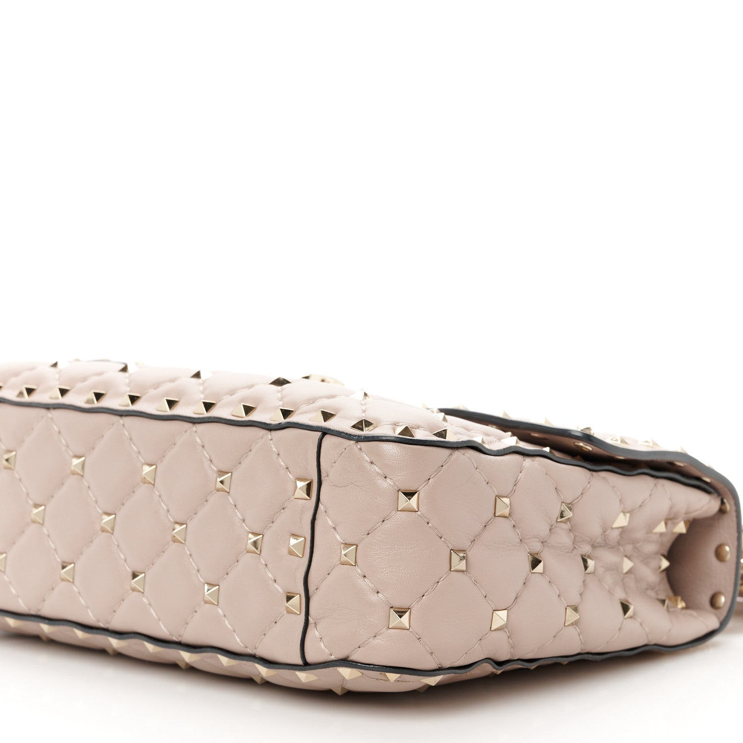 Valentino Garavani Lambskin Medium Rockstud Spike Shoulder Bag Poudre 10 of 10