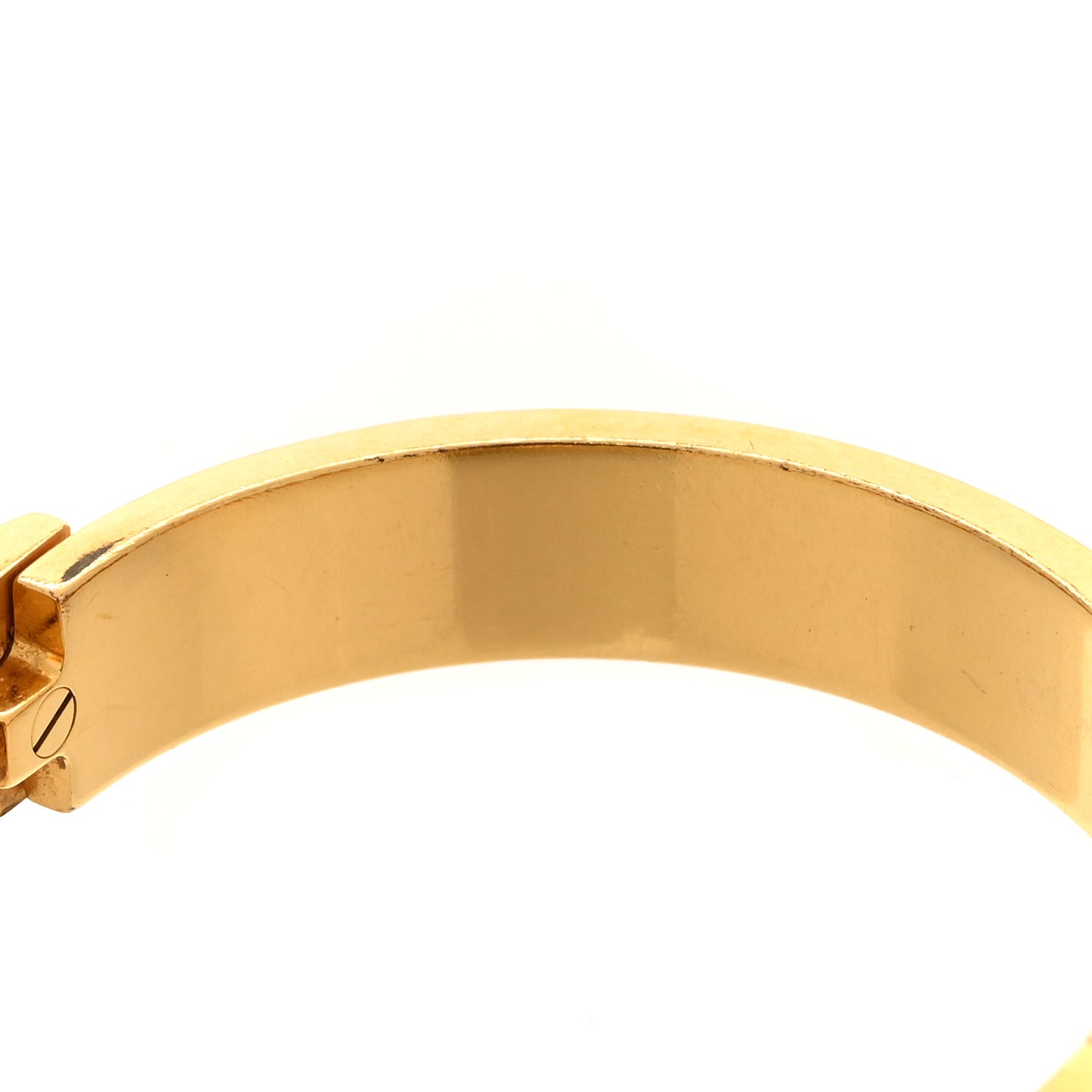 Enamel Narrow Clic Clac H Bracelet GM White