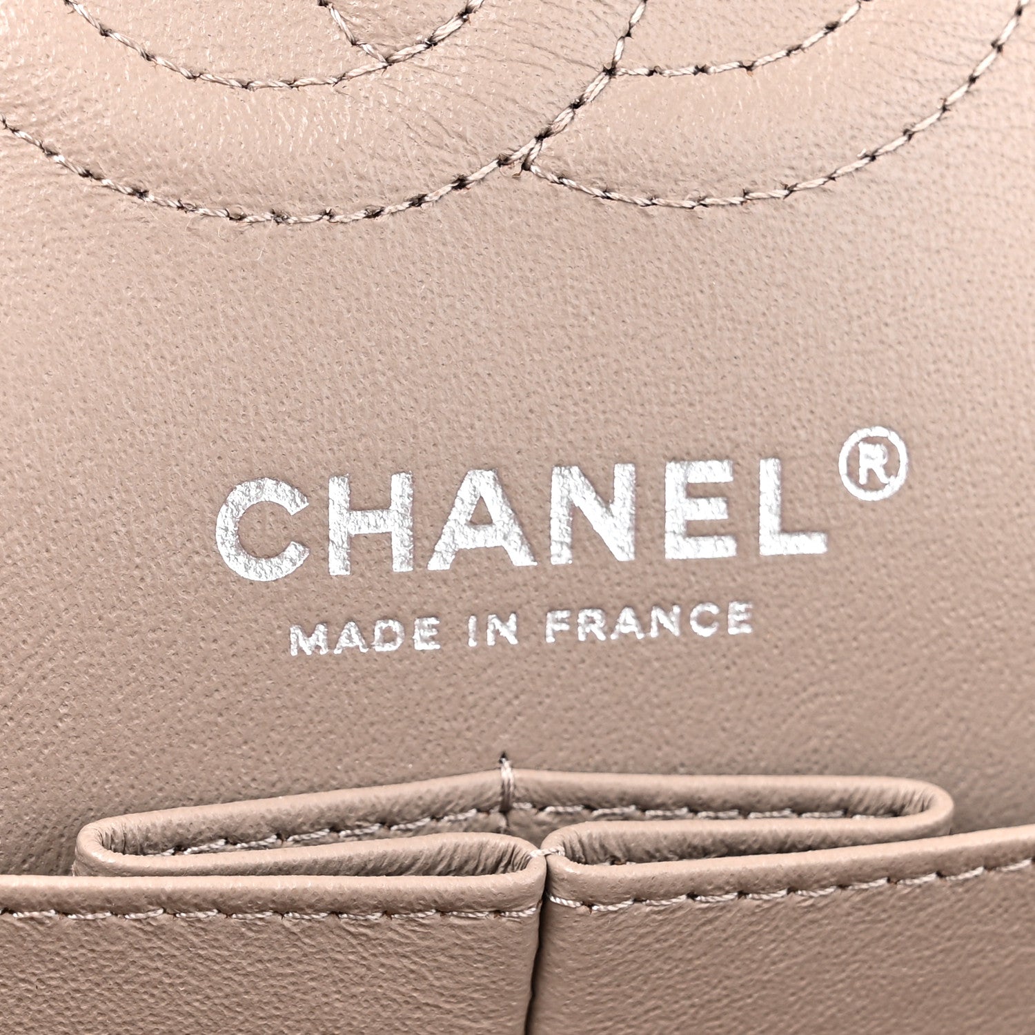 Chanel Crumpled Calfskin Chevron Quilted Small Double Flap Grey 6 of 10