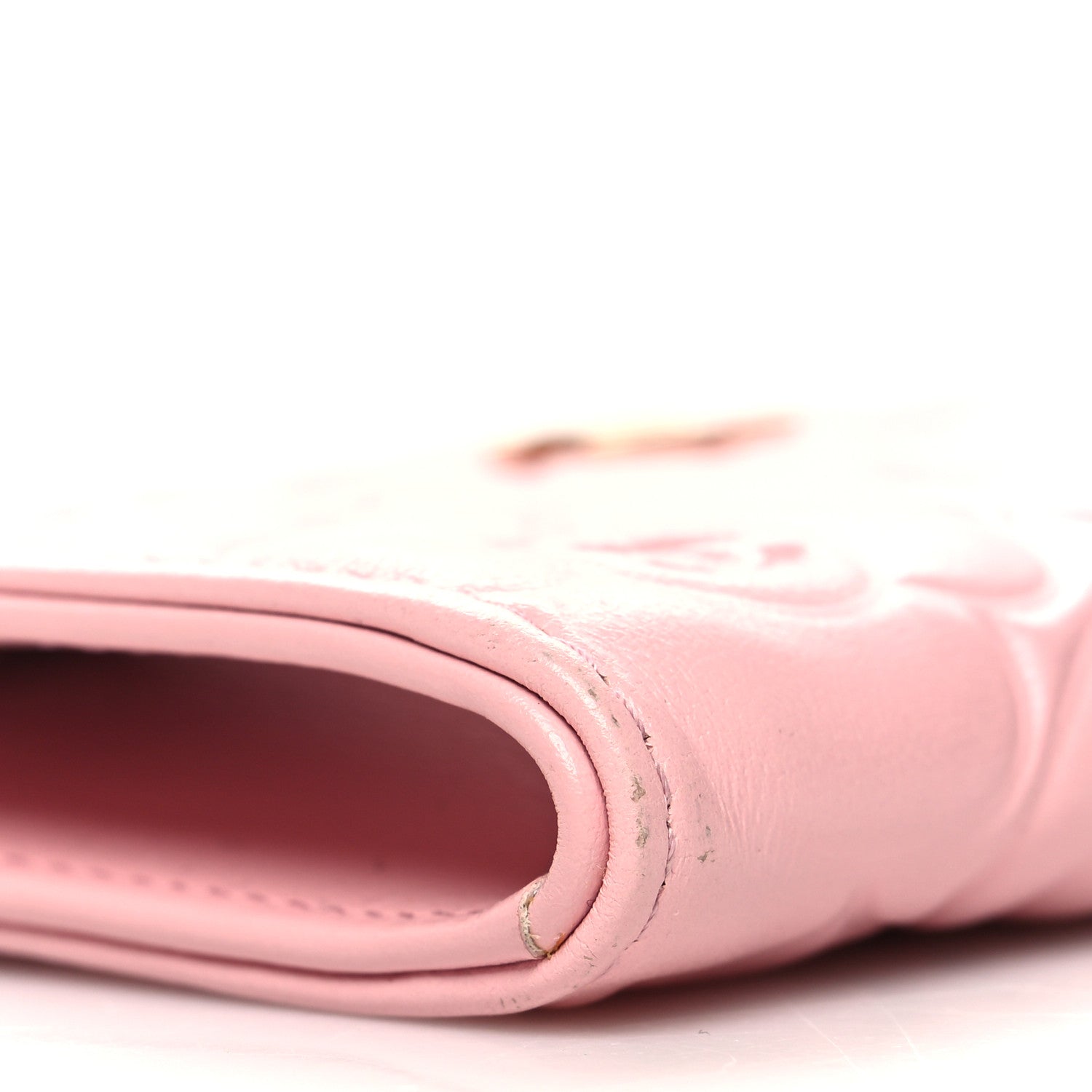 Chanel Caviar Camellia Embossed Key Holder Case Pink 9 of 11