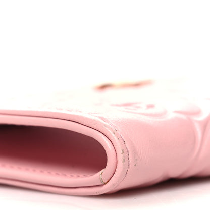 Chanel Caviar Camellia Embossed Key Holder Case Pink 9 of 11