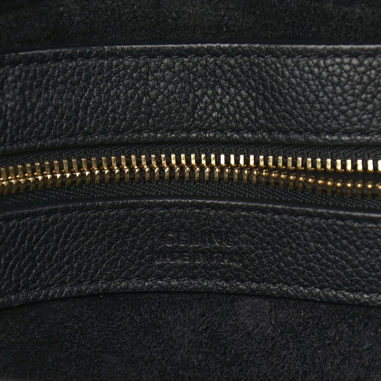 Celine Soft Grained Calfskin Small Belt Cabas Phantom Black 9 of 16