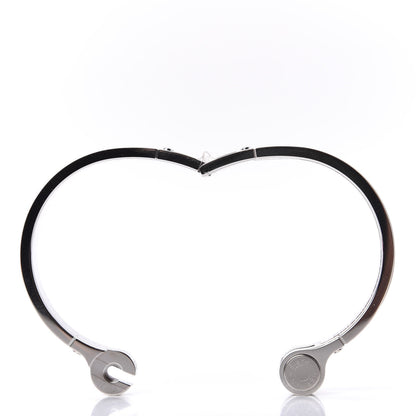 Hermes Enamel Charniere Uni Narrow Hinged Bracelet S Beige Rose 10 of 12