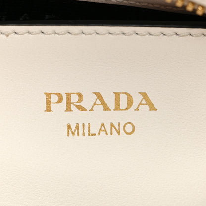 Prada Saffiano Soft Calfskin Small Zippered Tote White 6 of 10