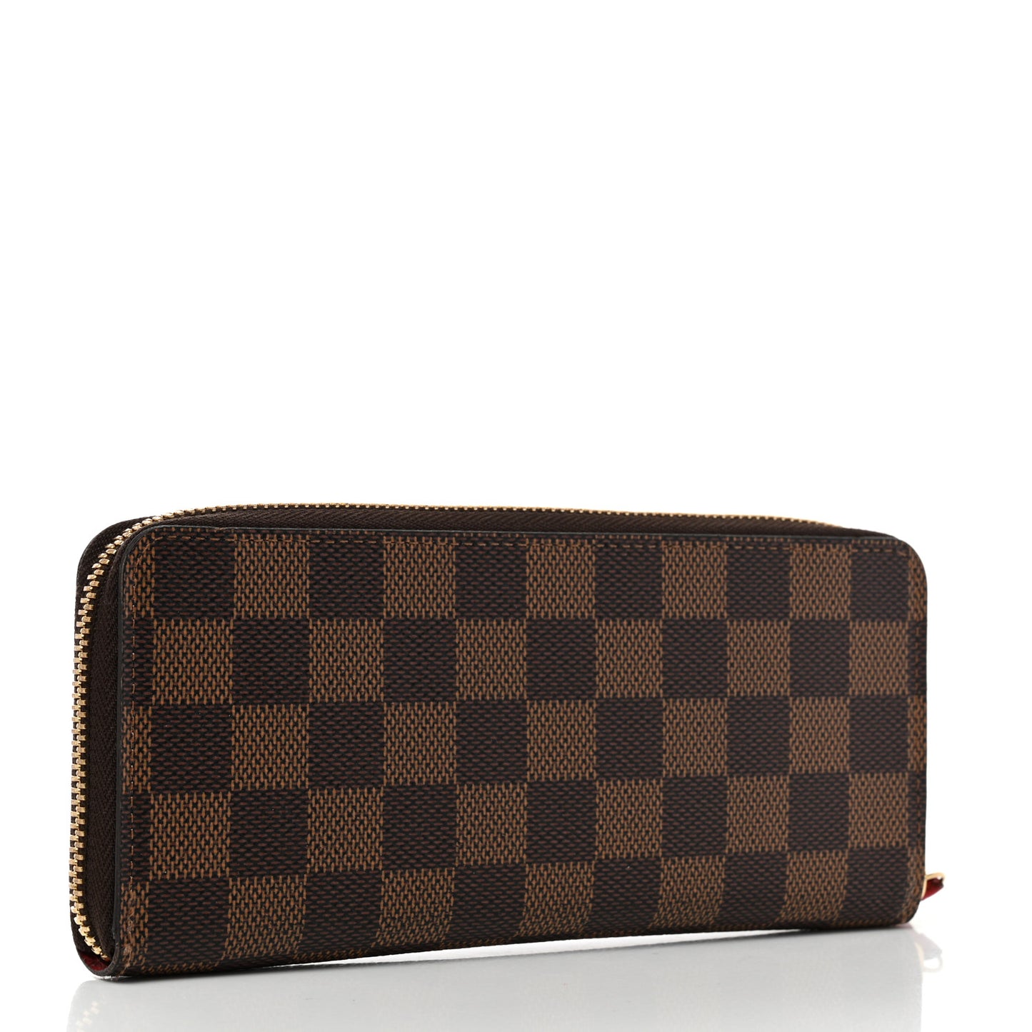 Damier Ebene Clemence Wallet Cherry