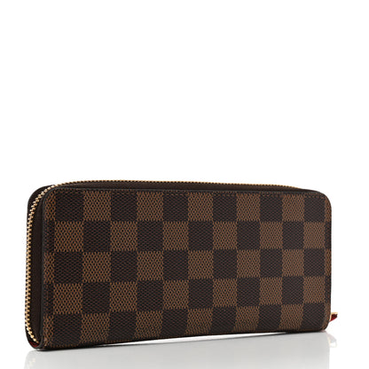 Louis Vuitton Damier Ebene Clemence Wallet Cherry 3 of 6