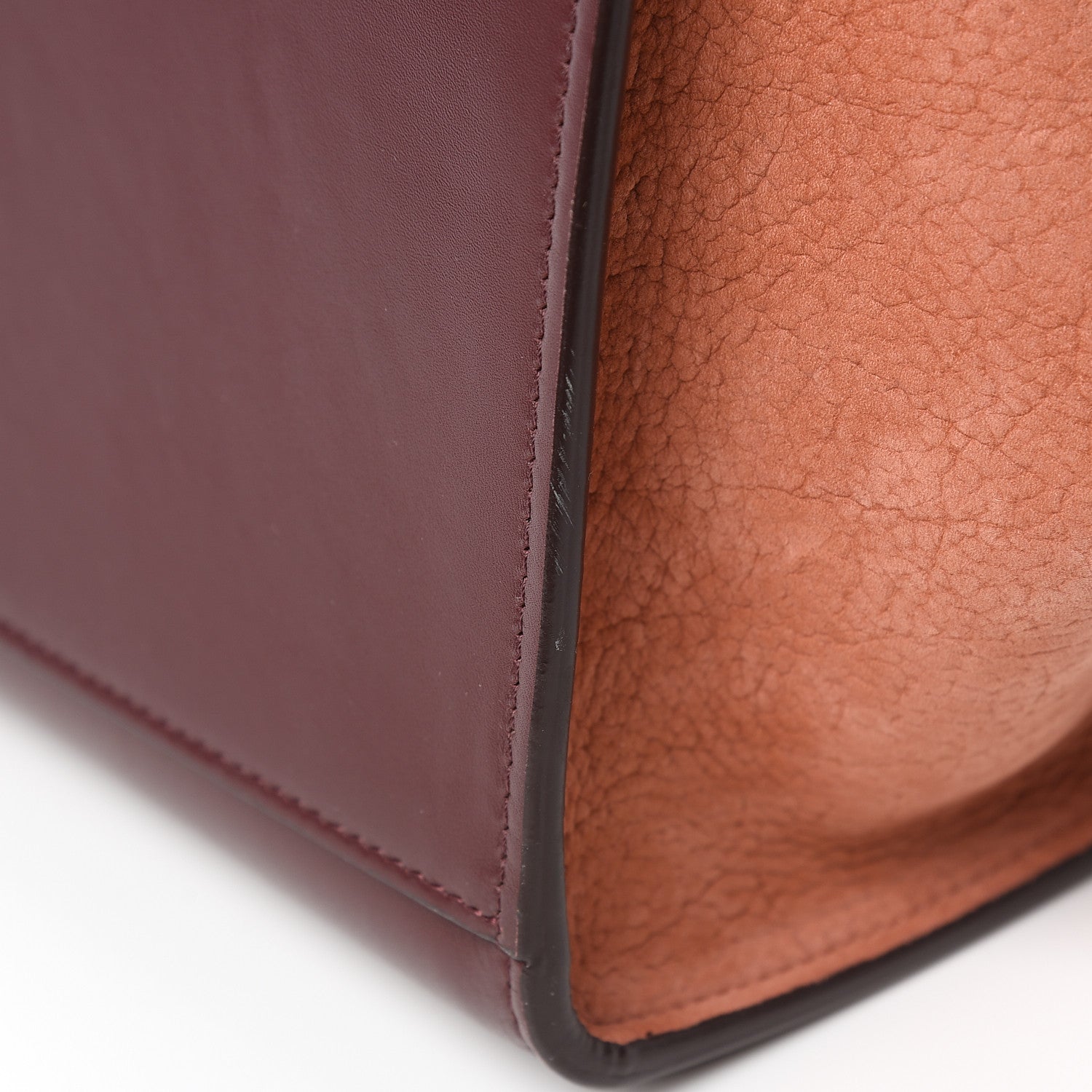 Celine Bullhide Calfskin Grained Nubuck Small Tri-Color Trapeze Medium Chamois 9 of 14