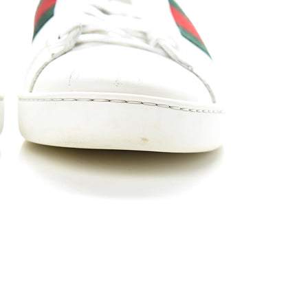 Gucci Calfskin Crocodile Web Womens Ace Sneakers 39 White Green 12 of 18