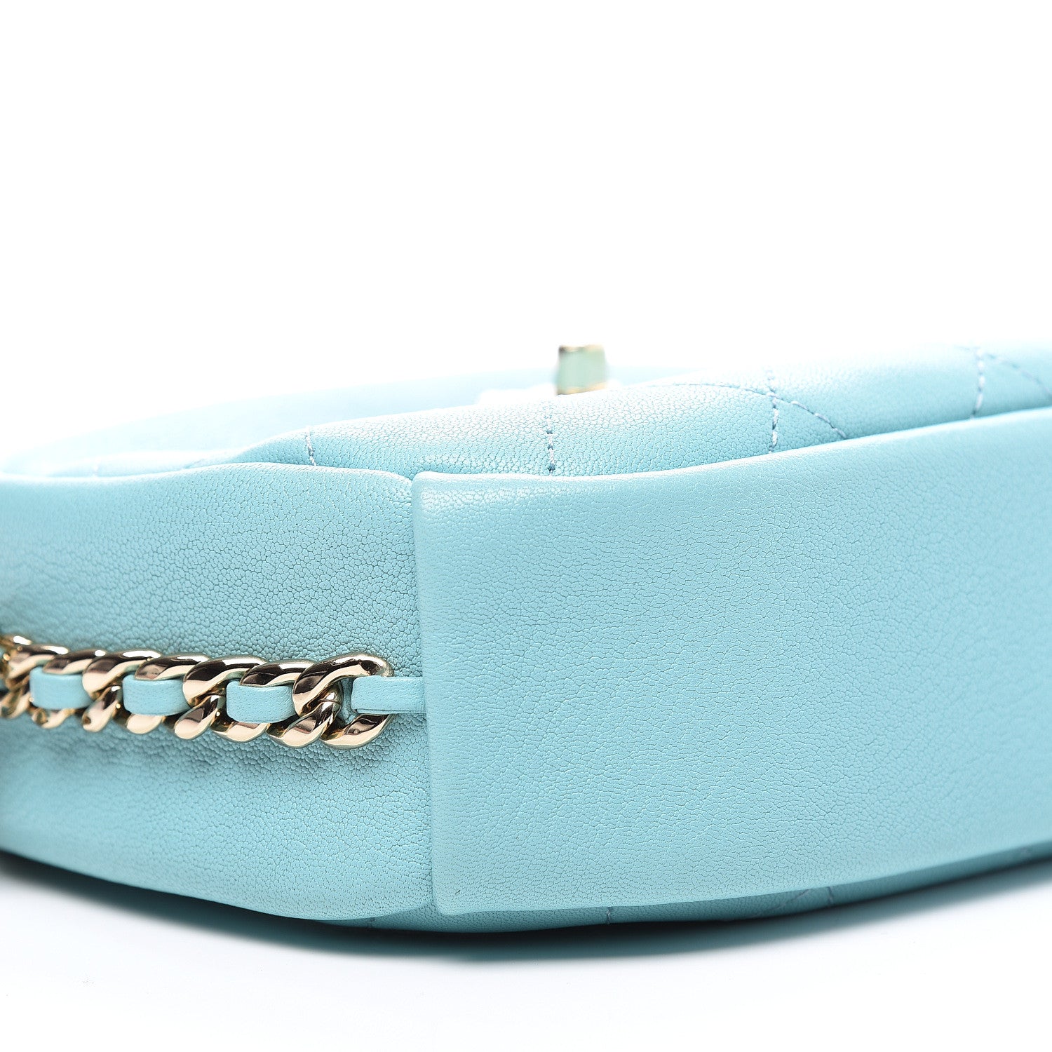Chanel Goatskin Quilted Small Casual Trip Camera Case Light Blue 5 of 11