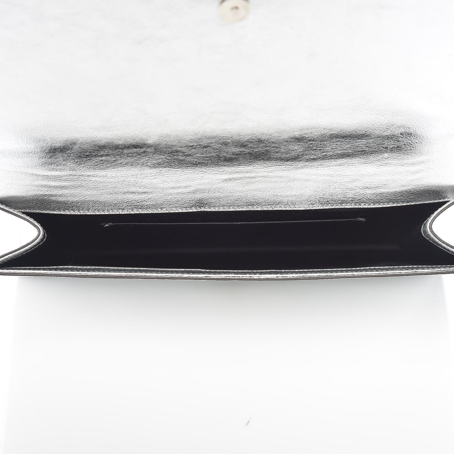 Metallic Calfskin Monogram Large Belle De Jour Clutch Silver