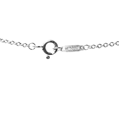 Tiffany Sterling Silver Diamond Knot Key Pendant Necklace 3 of 4