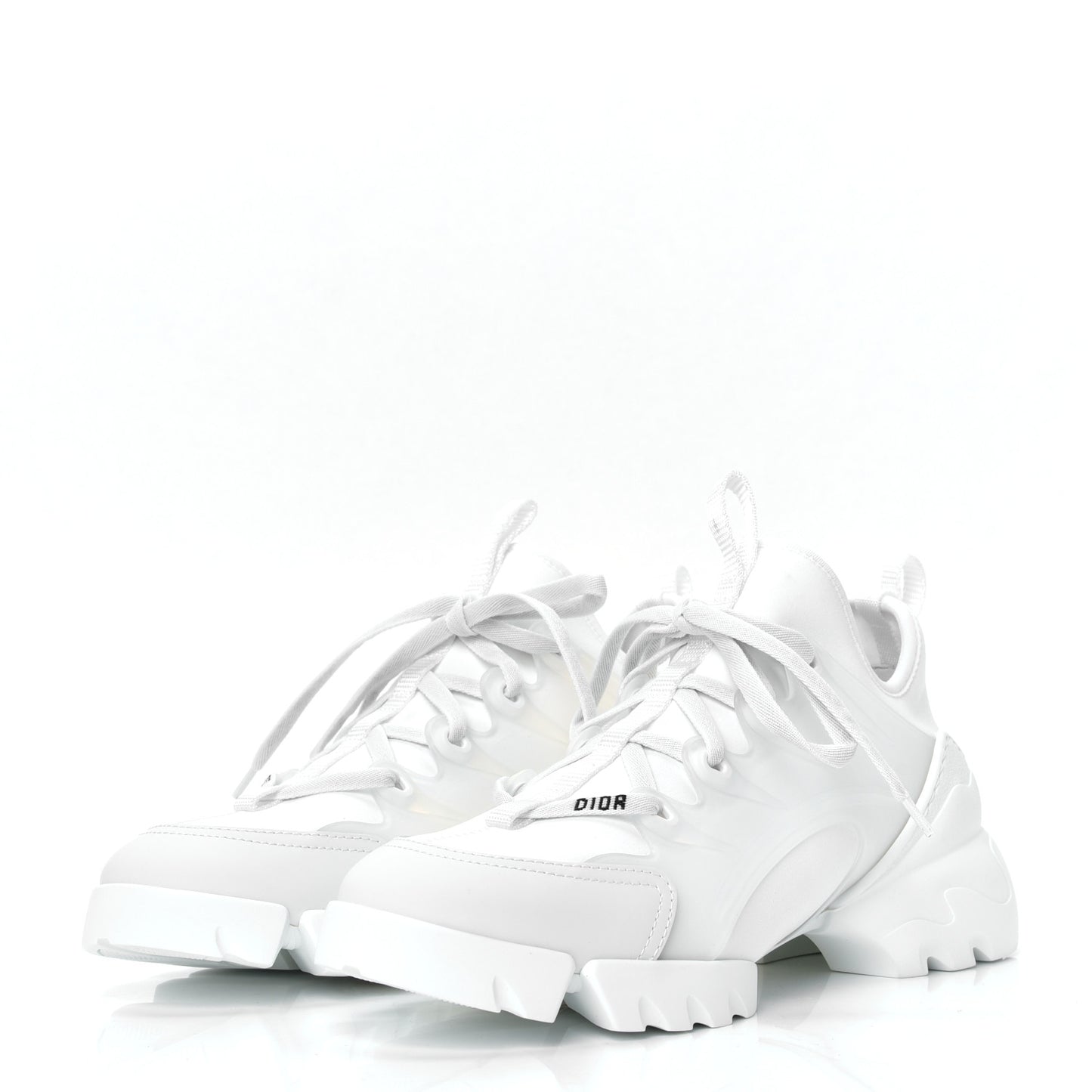 Technical Fabric Rubber Womens D-Connect Sneakers 39 White
