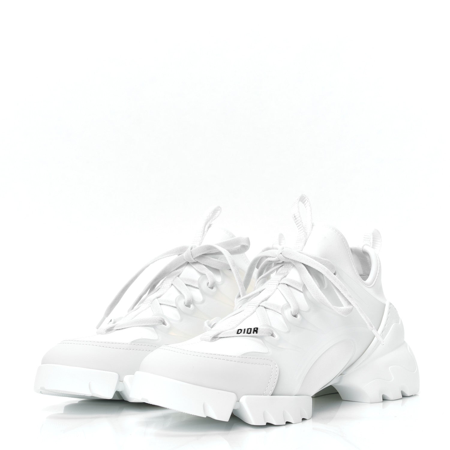 Christian Dior Technical Fabric Rubber Womens D-Connect Sneakers 39 White 2 of 4