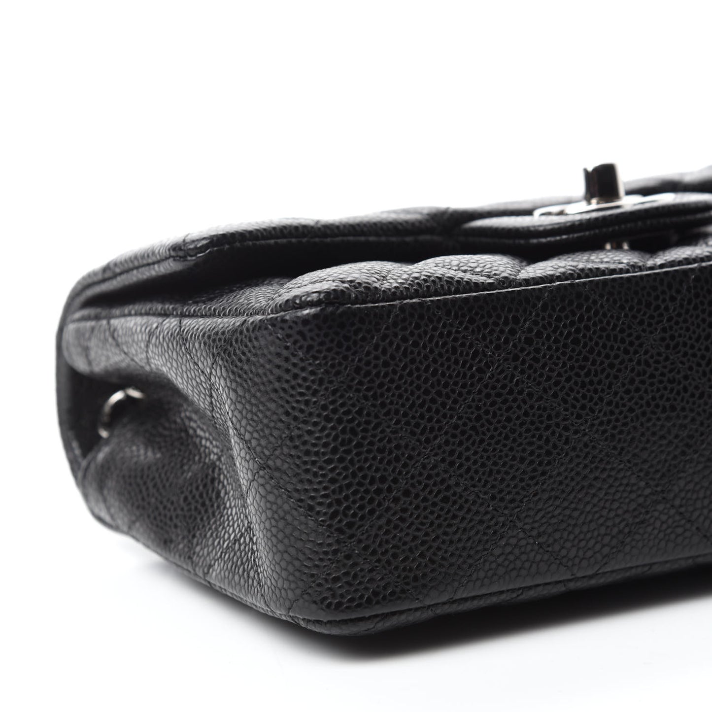 Caviar Quilted Mini Rectangular Flap Black