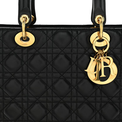Christian Dior Lambskin Cannage Large Lady Dior Black 8 of 13