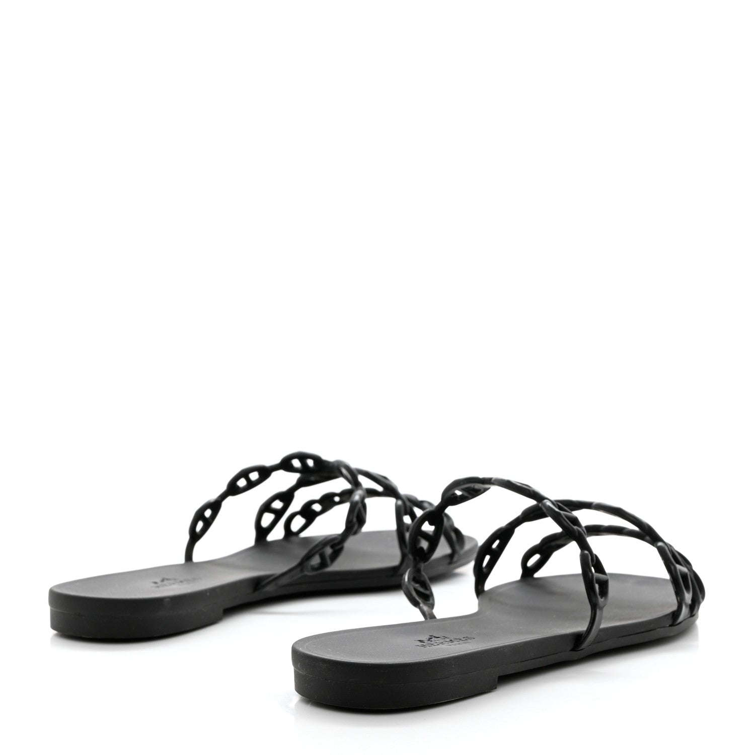 Hermes TPU Rivage Sandals 37 Black 4 of 9
