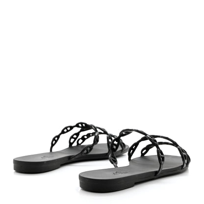 Hermes TPU Rivage Sandals 37 Black 4 of 9