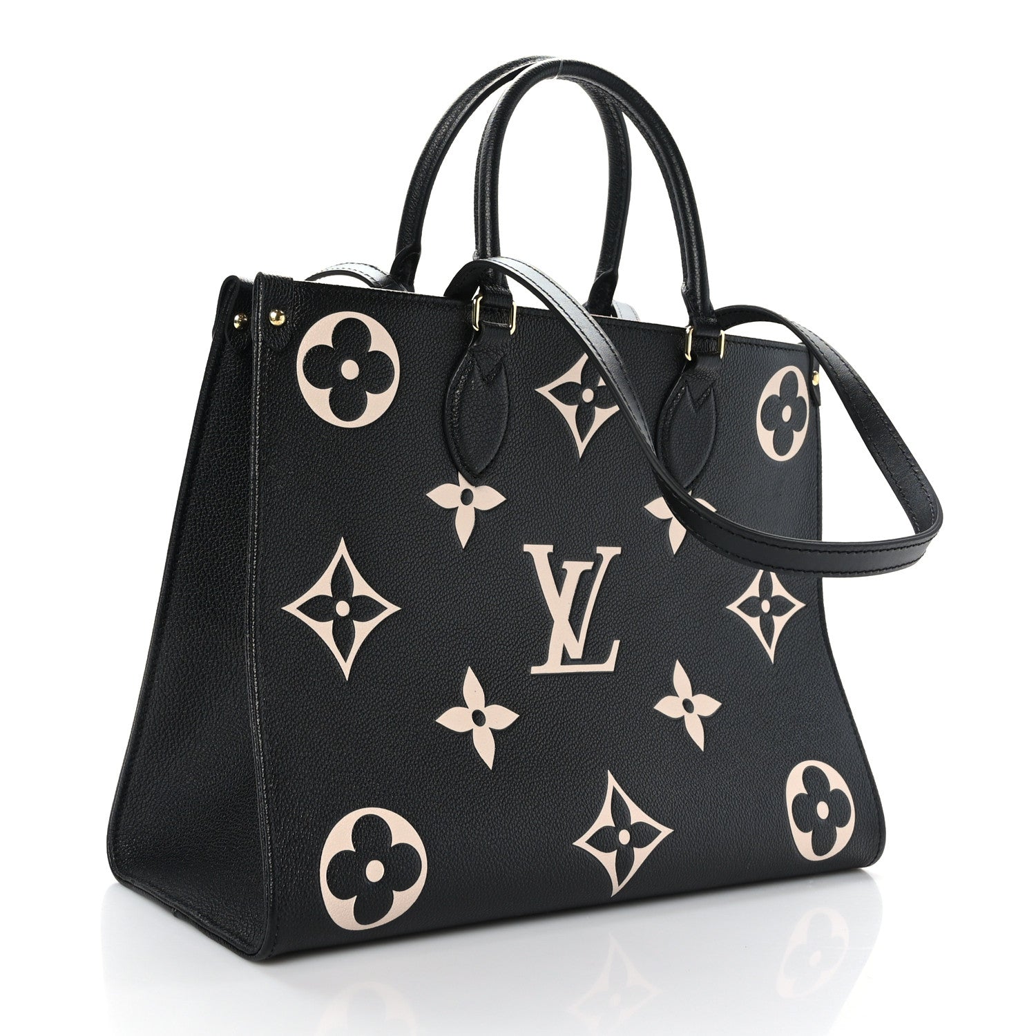 Louis Vuitton Empreinte Monogram Giant Onthego MM Black Beige 3 of 8