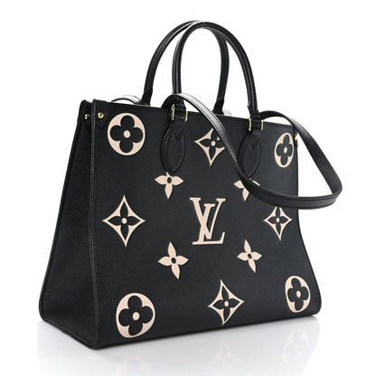 Louis Vuitton Empreinte Monogram Giant Onthego MM Black Beige 3 of 8