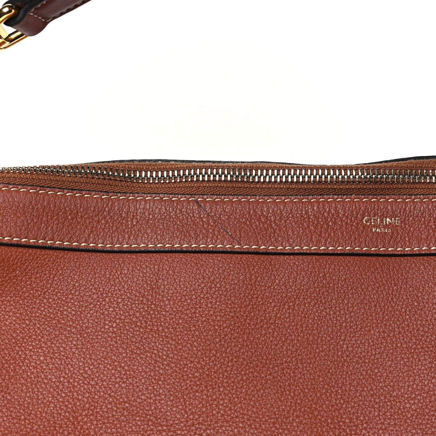 Celine Supple Calfskin Medium Strap Leandre Shoulder Bag Brown 11 of 11