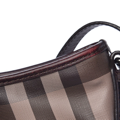 Burberry Smoked Check Hartham Shoulder Bag Chocolate 9 of 16