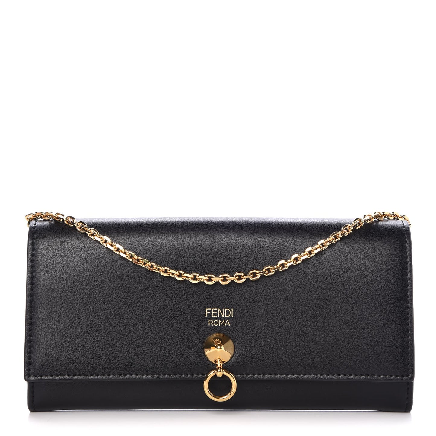 Vitello Liberty Century Lucido By The Way Continental Wallet On Chain Black