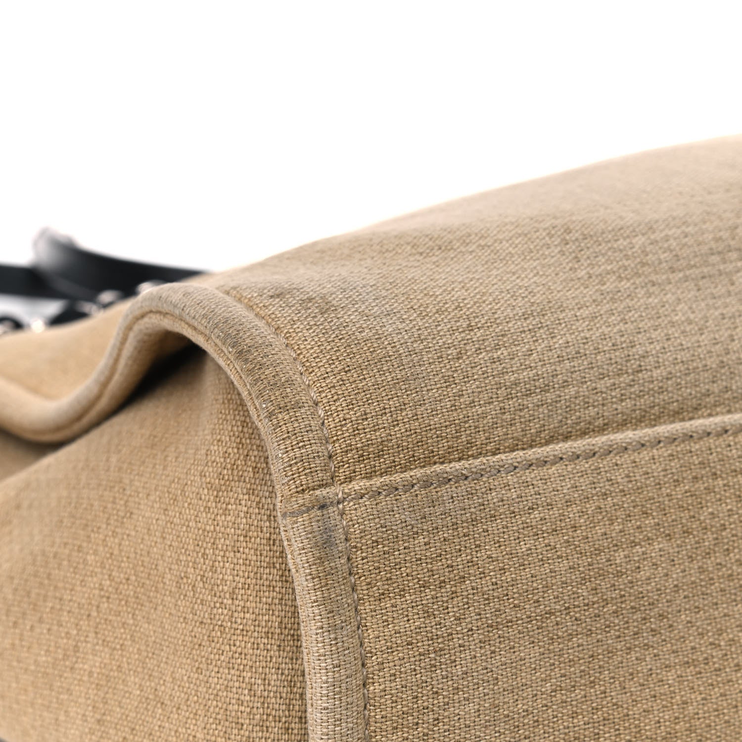 Chanel Canvas Small Deauville Tote Beige Black 8 of 11