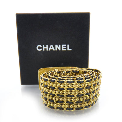 Chanel Leather Gold Chain Beaded Belt 3 of 6