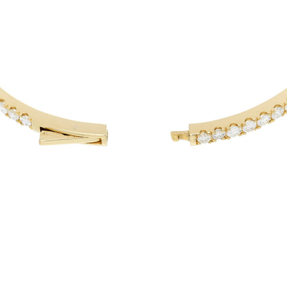 Parker & West by FASHIONPHILE 18K Yellow Gold Diamond 3.00ctw Pave Bangle Bracelet M 6 of 7