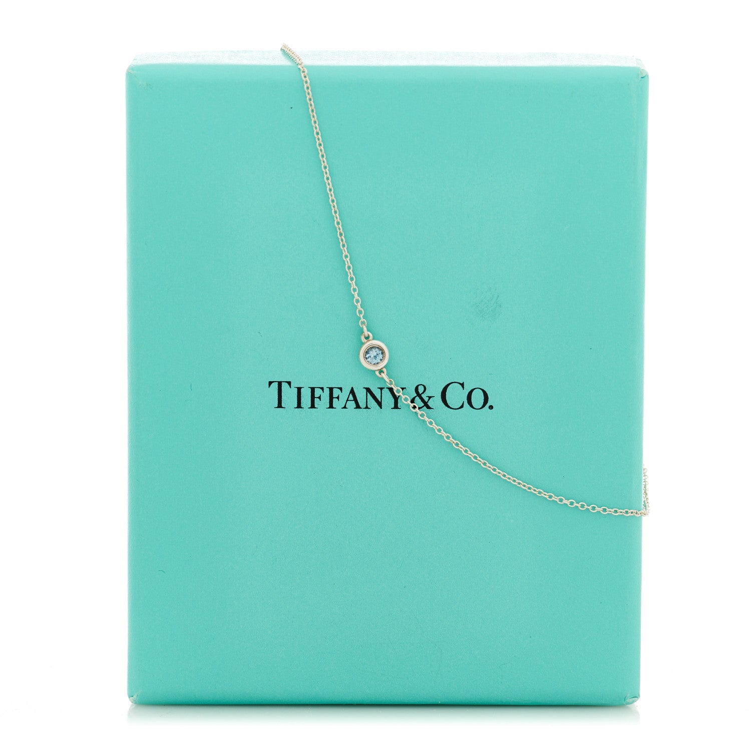Tiffany Sterling Silver Aquamarine Elsa Peretti Color By The Yard Bracelet 6 of 6