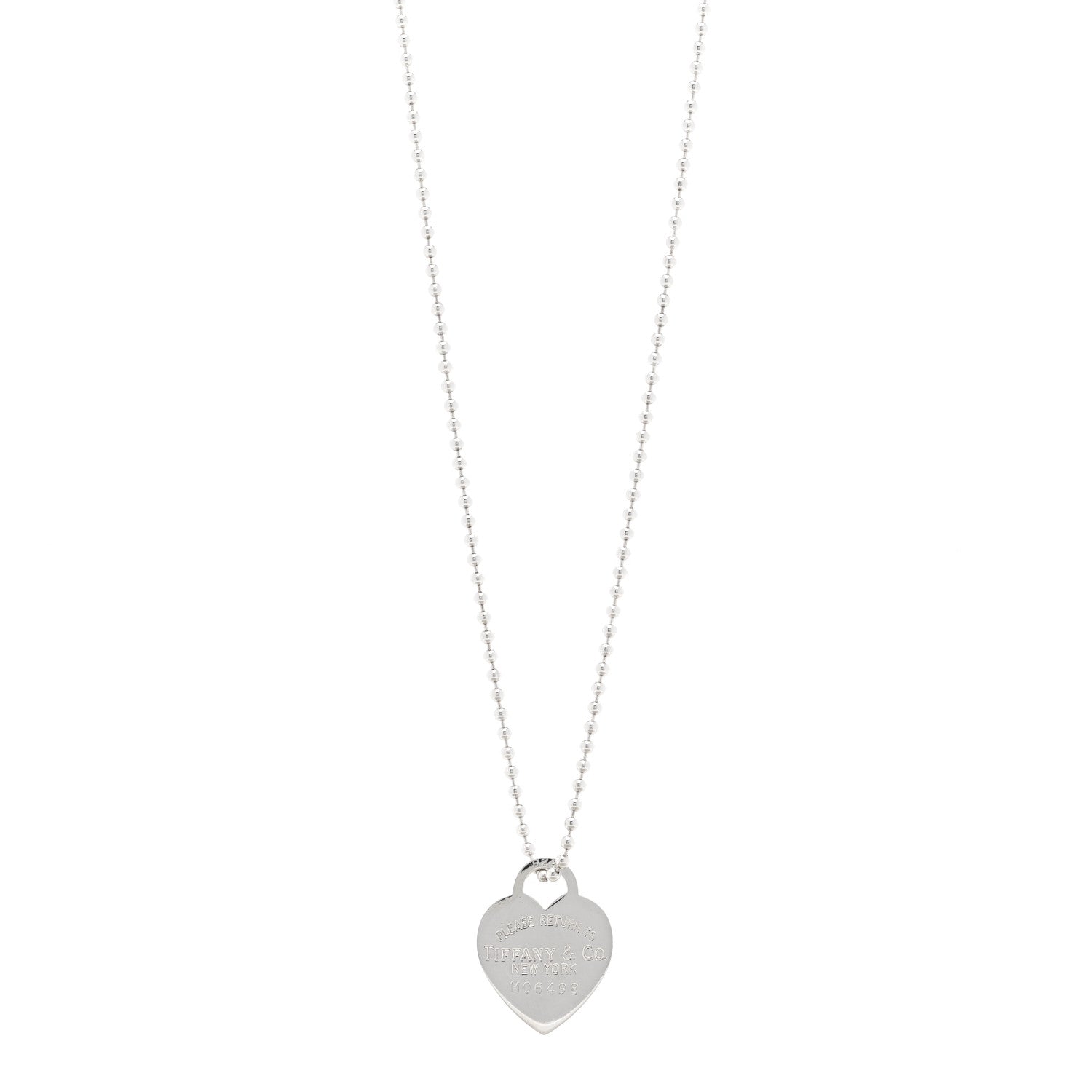 Tiffany Sterling Silver Large Return to Tiffany Heart Pendant Necklace 1 of 4