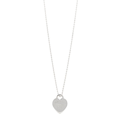 Tiffany Sterling Silver Large Return to Tiffany Heart Pendant Necklace 1 of 4