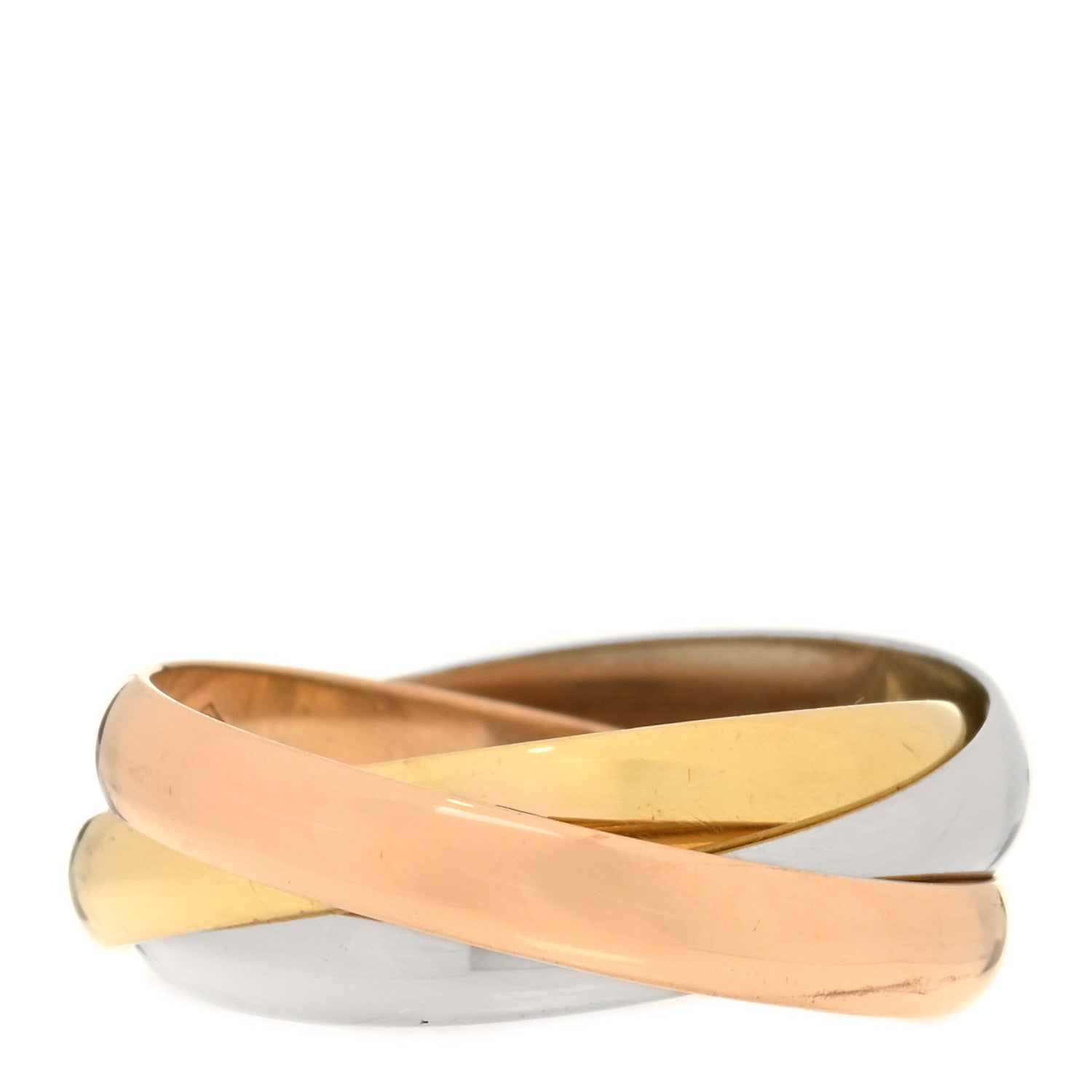 Cartier 18K Pink Yellow White Gold Classic Trinity Ring 50 5.25 3 of 4