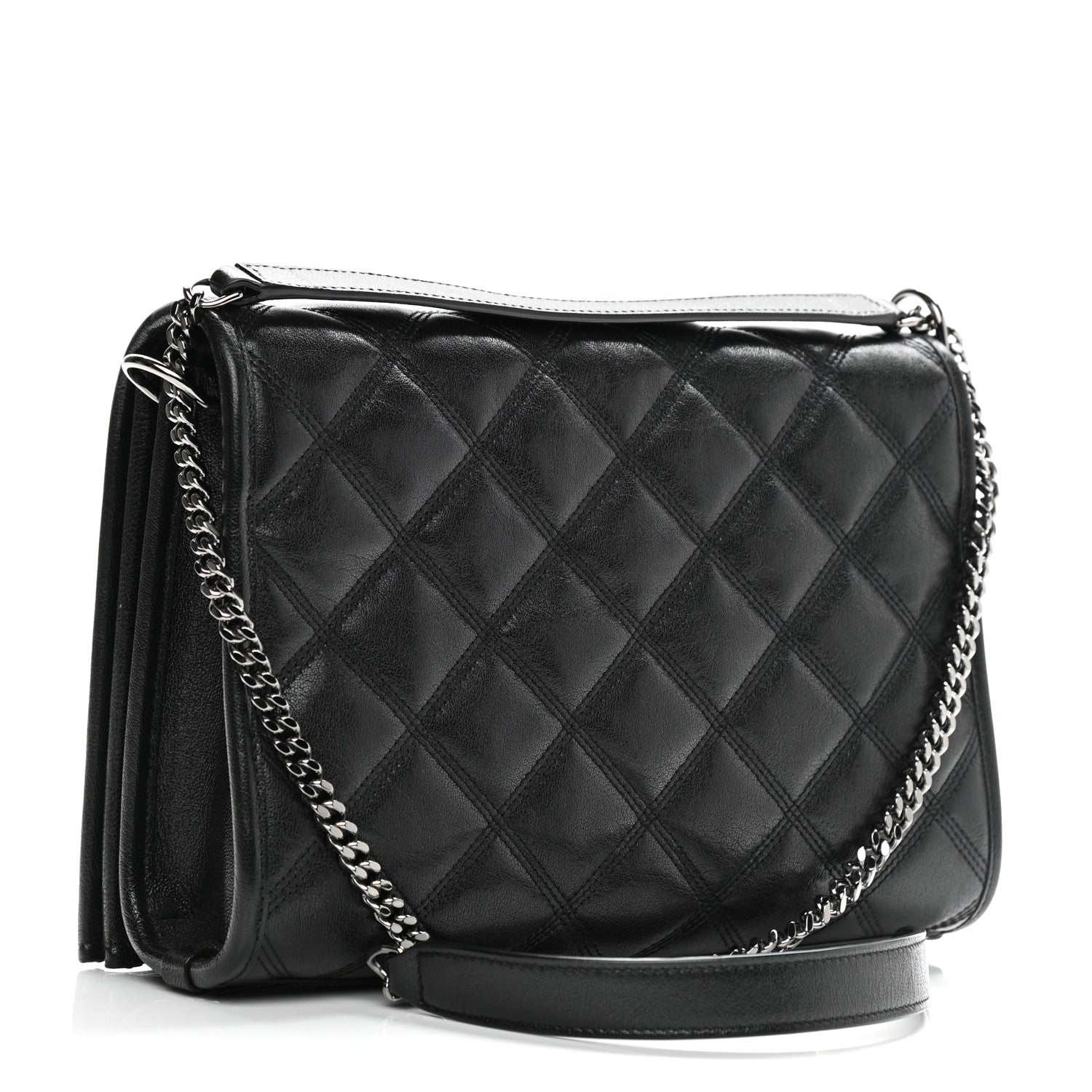 Saint Laurent Lambskin Quilted Mini Becky Chain Bag Black 3 of 11