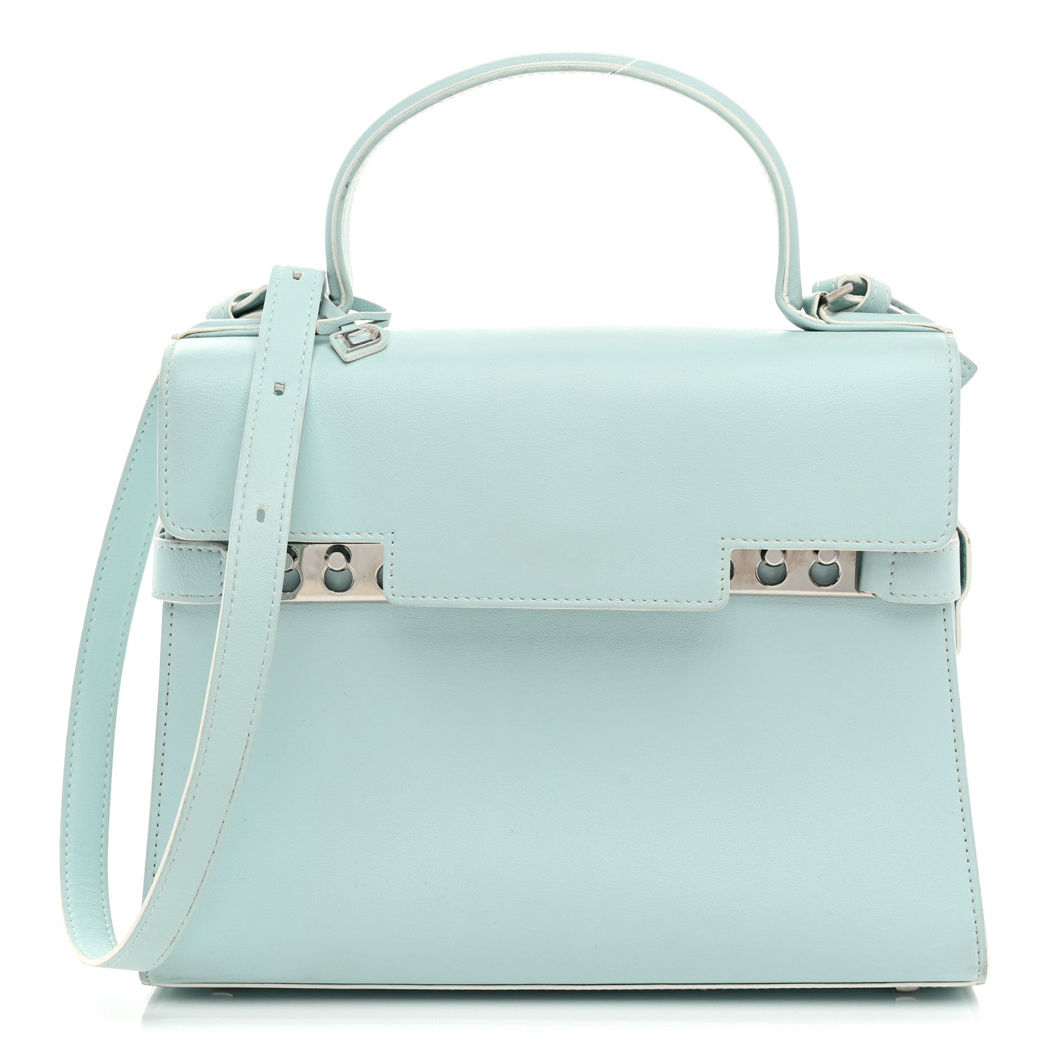 Delvaux Calfskin CM Tempete Satchel Light Blue 1 of 13
